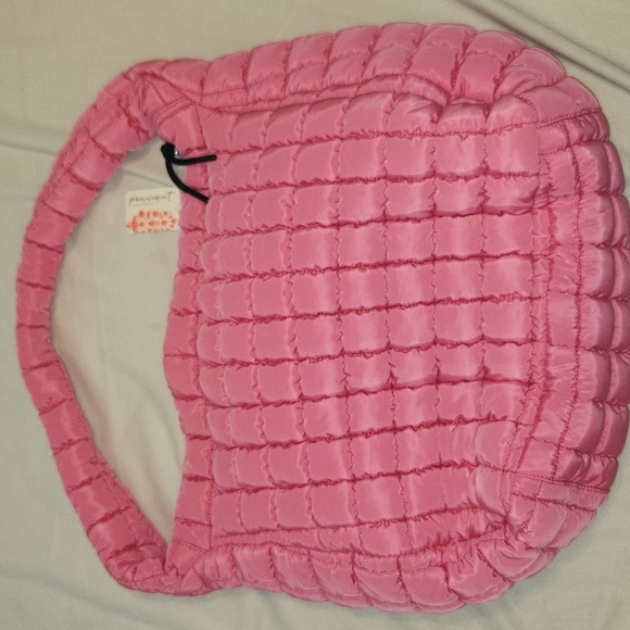 FP Movement Quilted Carryall Tote Gym Bag Bubblegum Pink Free People Neon Hobo